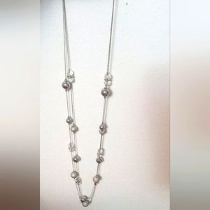 Silvertone Long Double Chain